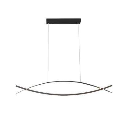 Artistic Strip Plated Dimmable LED Nordic Chandelier