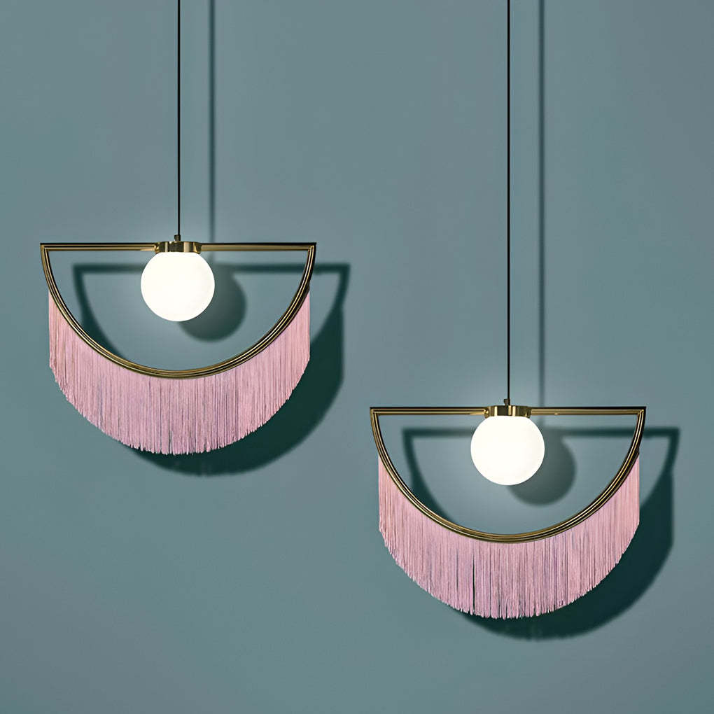 Pink Tassel LED Nordic Pendant Chandelier