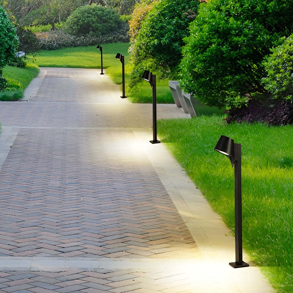 Minimalist Waterproof LED 10w Black Modern Outdoor Pathway Lights-Lighom