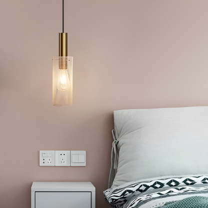 Cylindrical Minimalist Iron Grid Modern Pendant