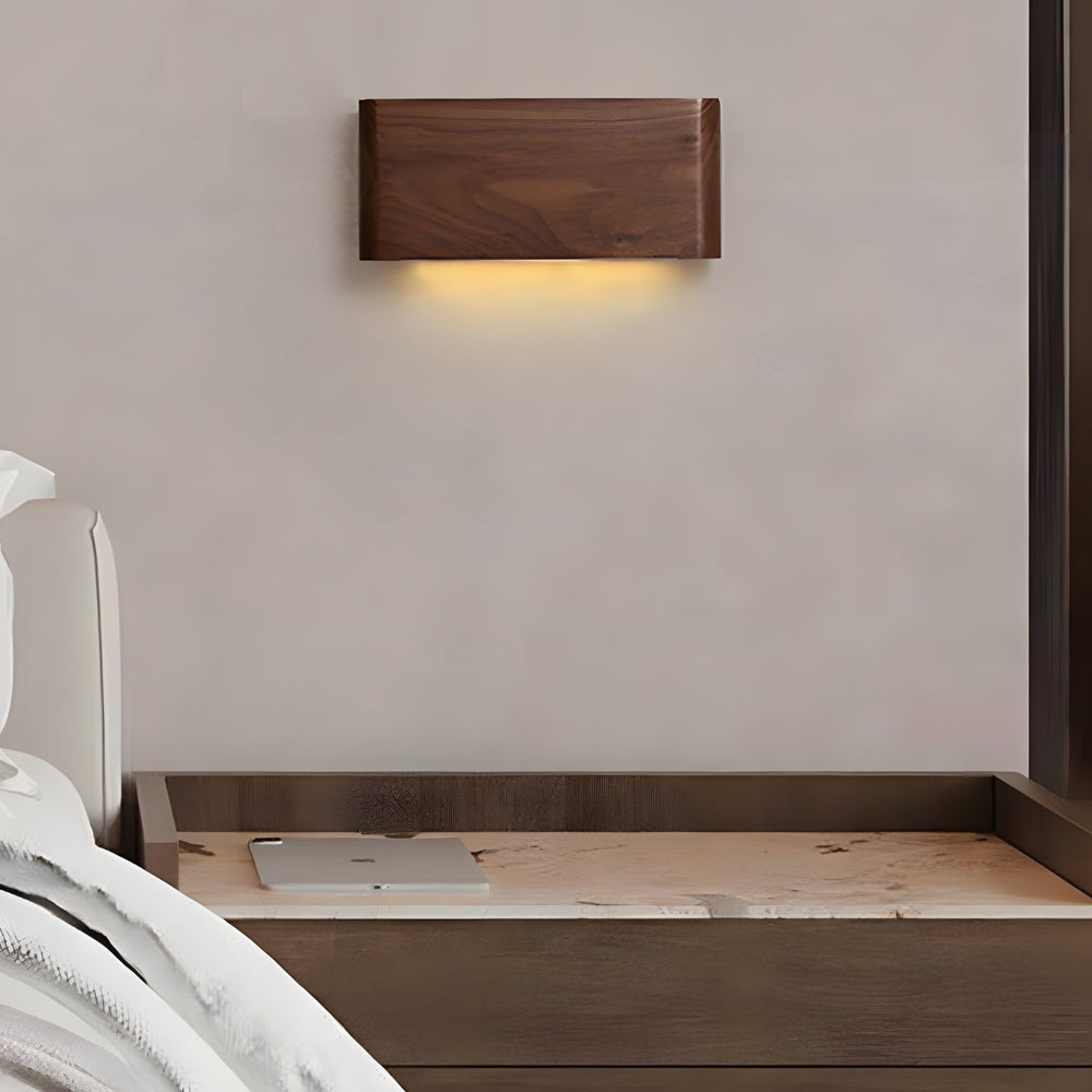 Linear Walnut Wood LED Wall Sconce-Lighom