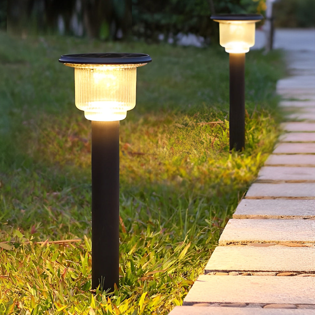 Creative Waterproof LED 3 Step Dimming Modern Solar Lawn Lights Path Light-Lighom