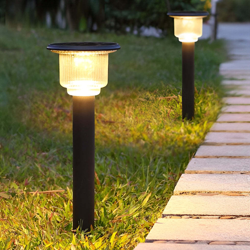 Creative Waterproof LED 3 Step Dimming Modern Solar Lawn Lights Path Light-Lighom