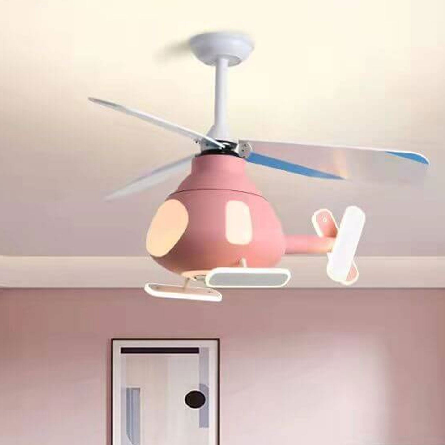 Cartoon Aircraft LED Ceiling Fan Light
