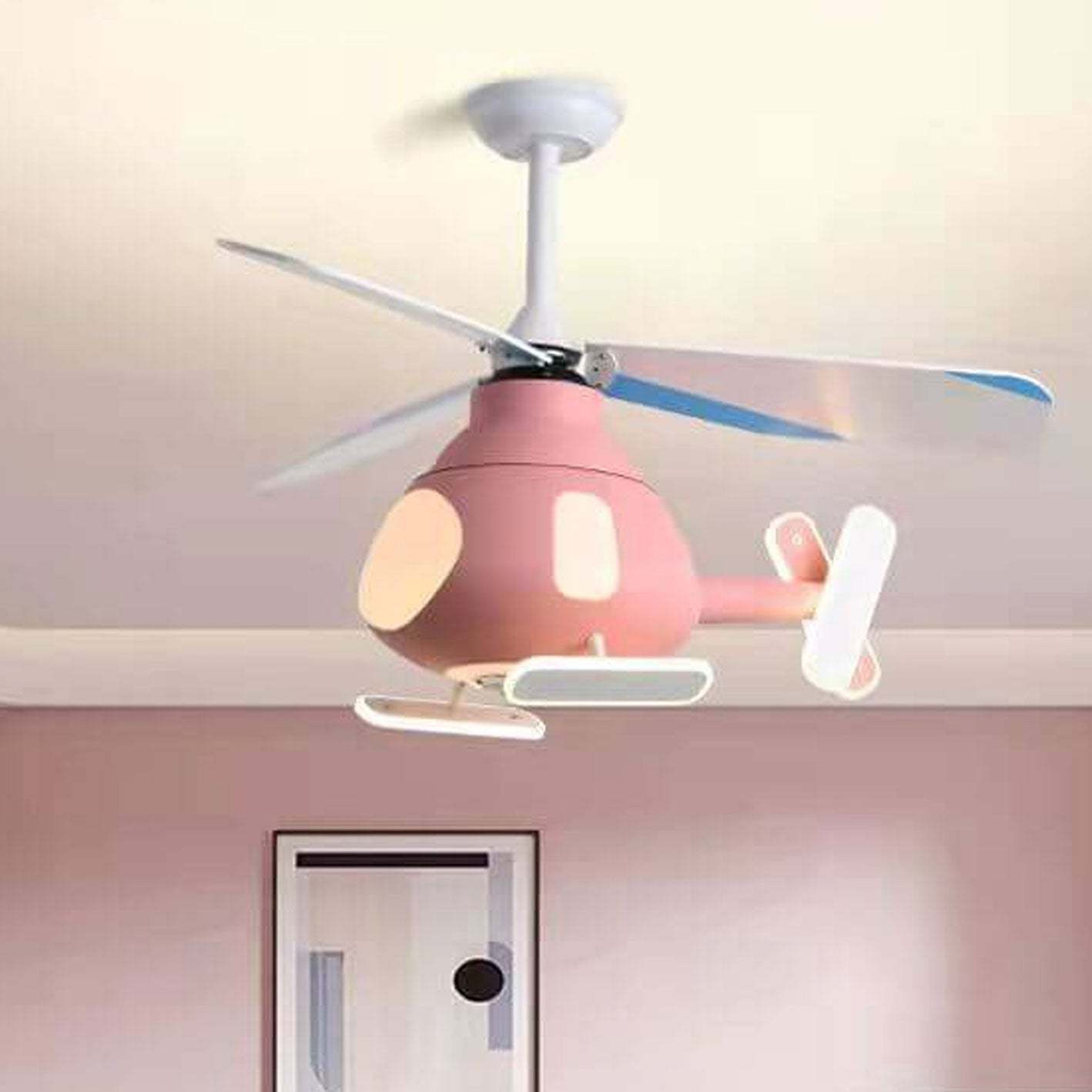 Cartoon Aircraft LED Ceiling Fan Light