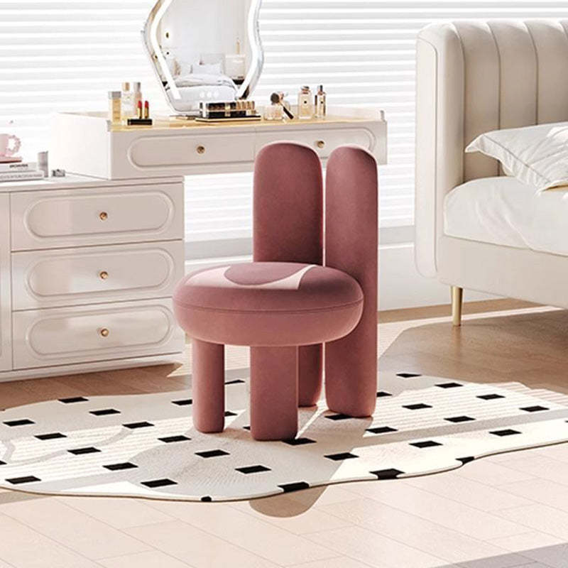 Nordic Velvet Rabbit-Ear Vanity Stool