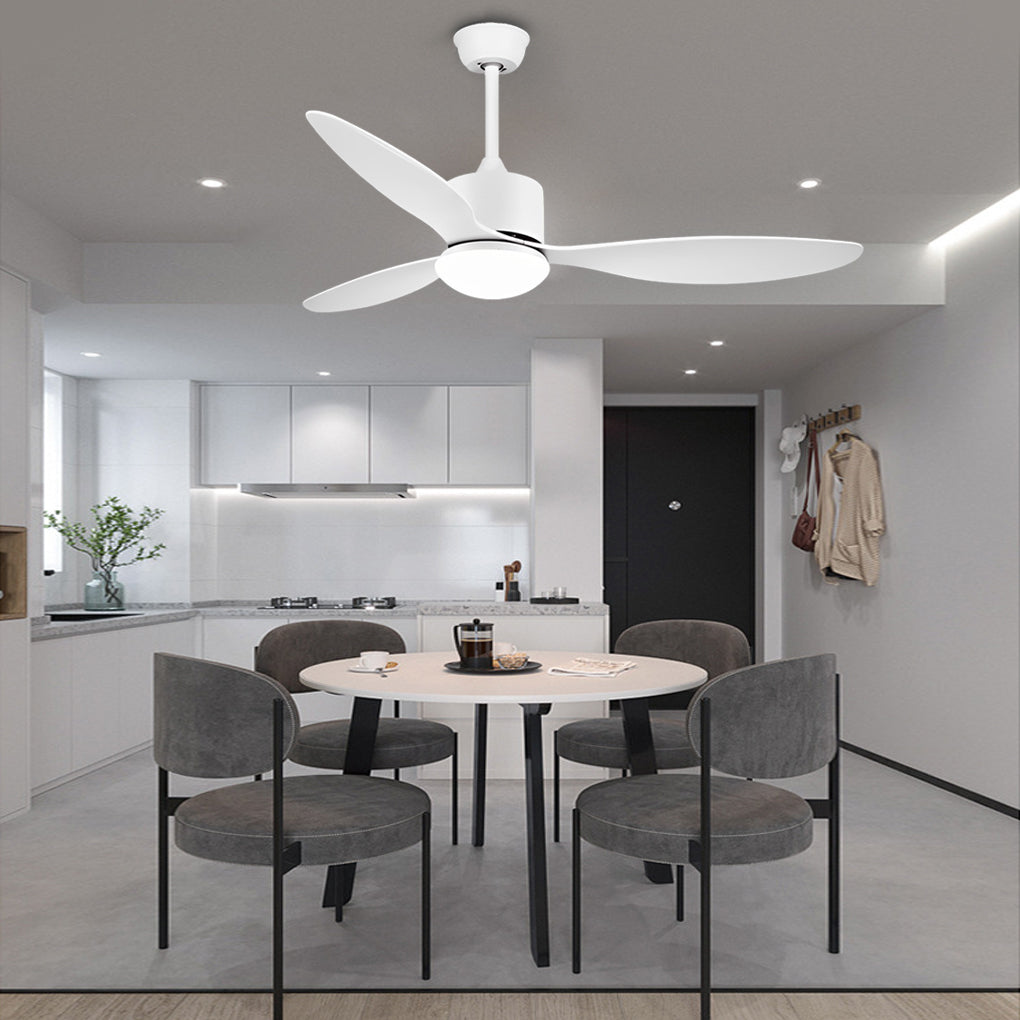 3-Blade Mute Dimmable LED Remote Modern Fan