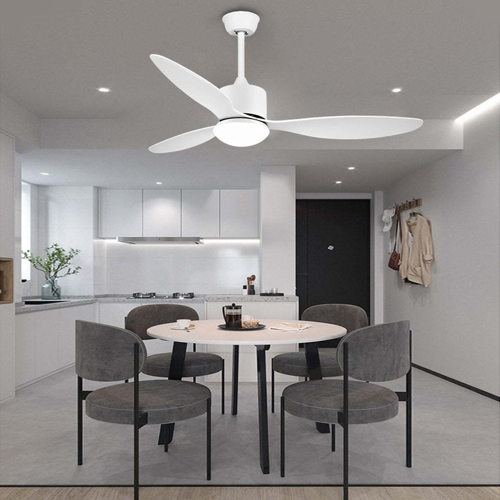 3-Blade Mute Dimmable LED Remote Modern Fan