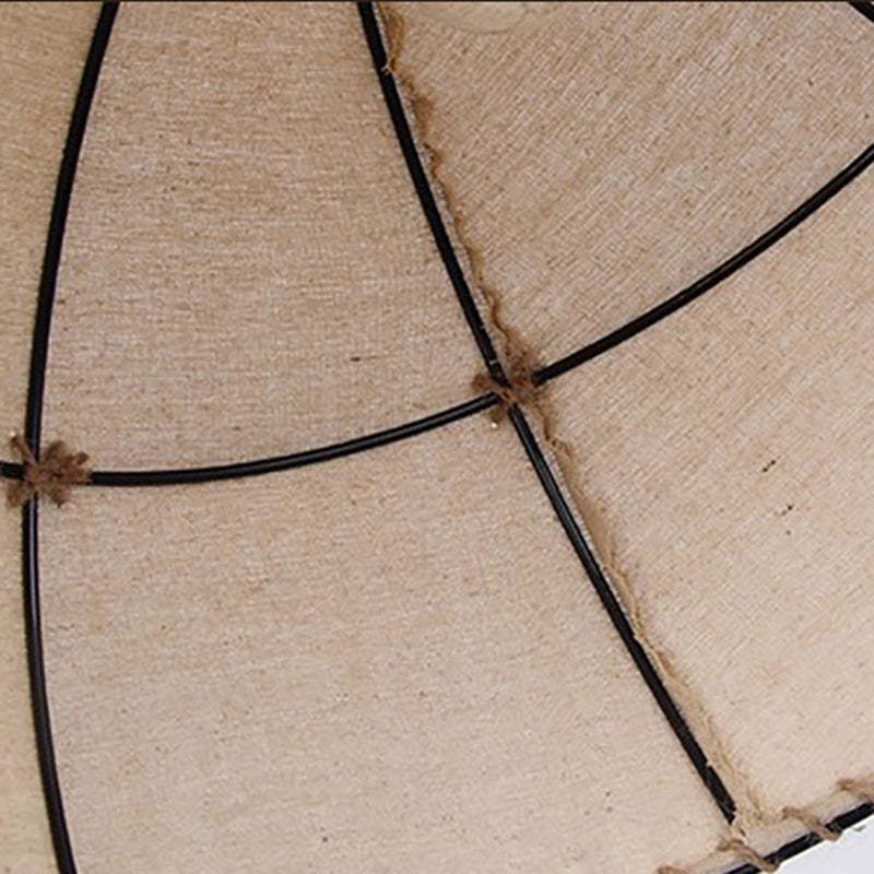 Traditional Rustic Fabric Semicircle Pendant Light