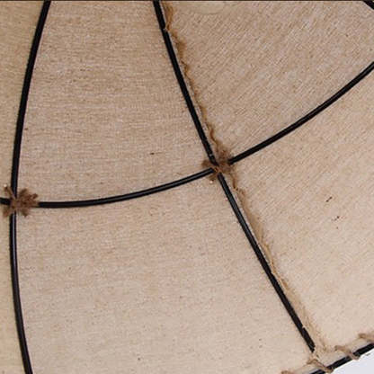 Traditional Rustic Fabric Semicircle Pendant Light