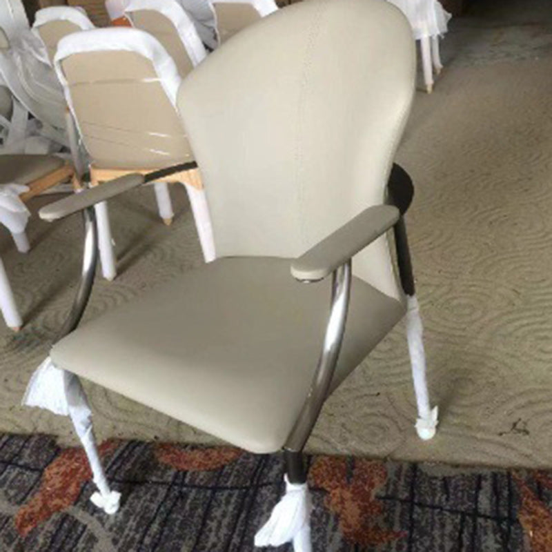 Modern Microfiber Leather Wraparound Dining Chair