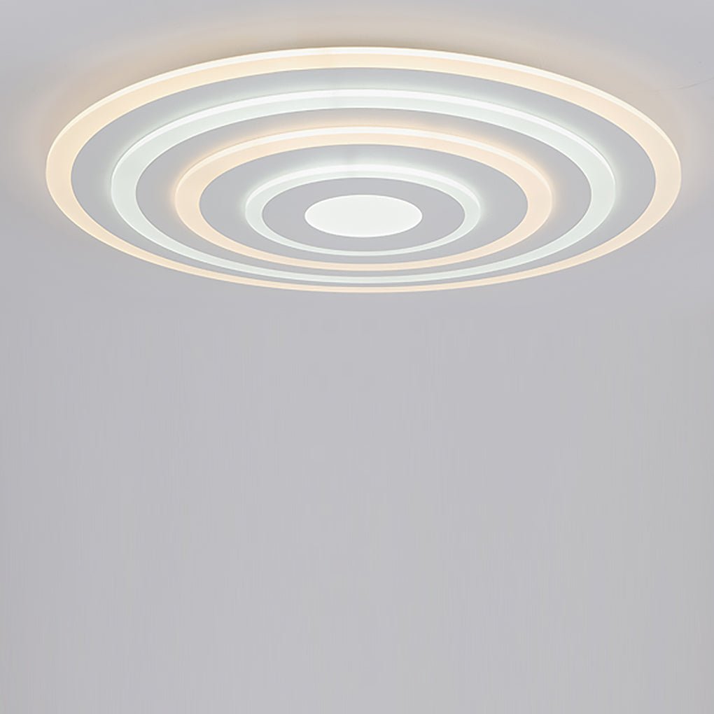 Concentric Circles Modern Flush Mount Light Dimmable LED Ceiling Lights-Lighom