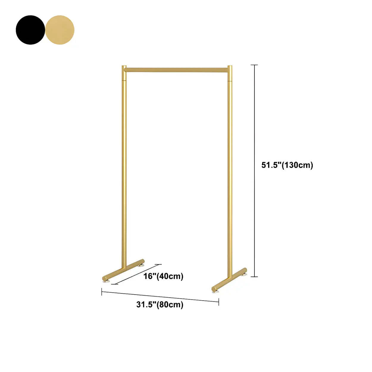 Minimalist Gold Metal Large Coat Rack
