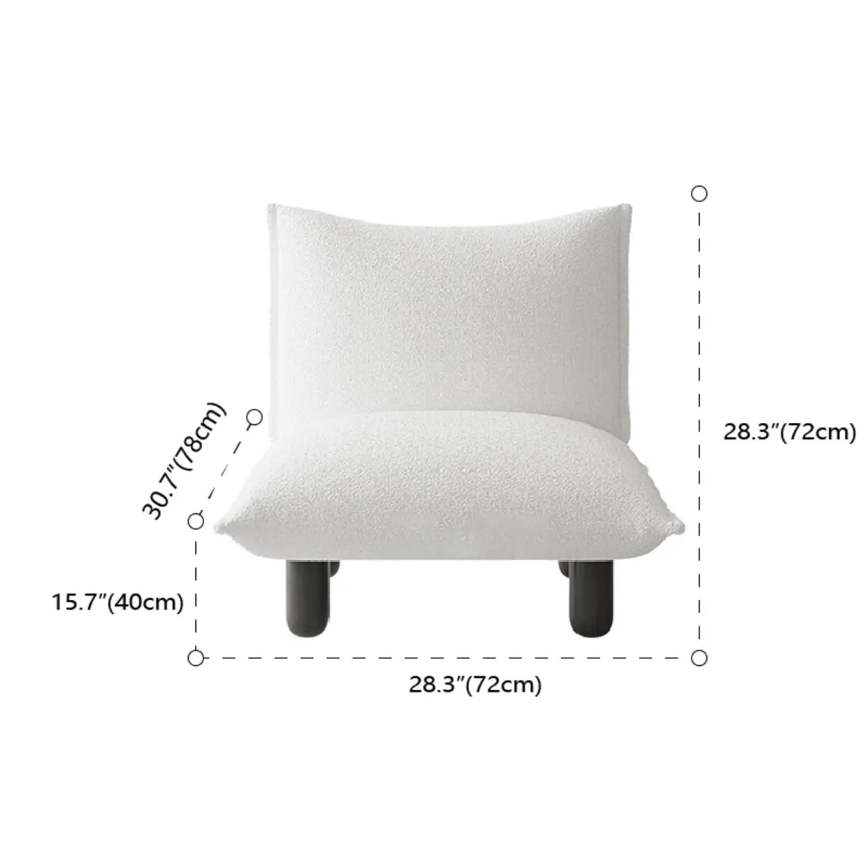 Nordic Black and White Lounge Accent Chair