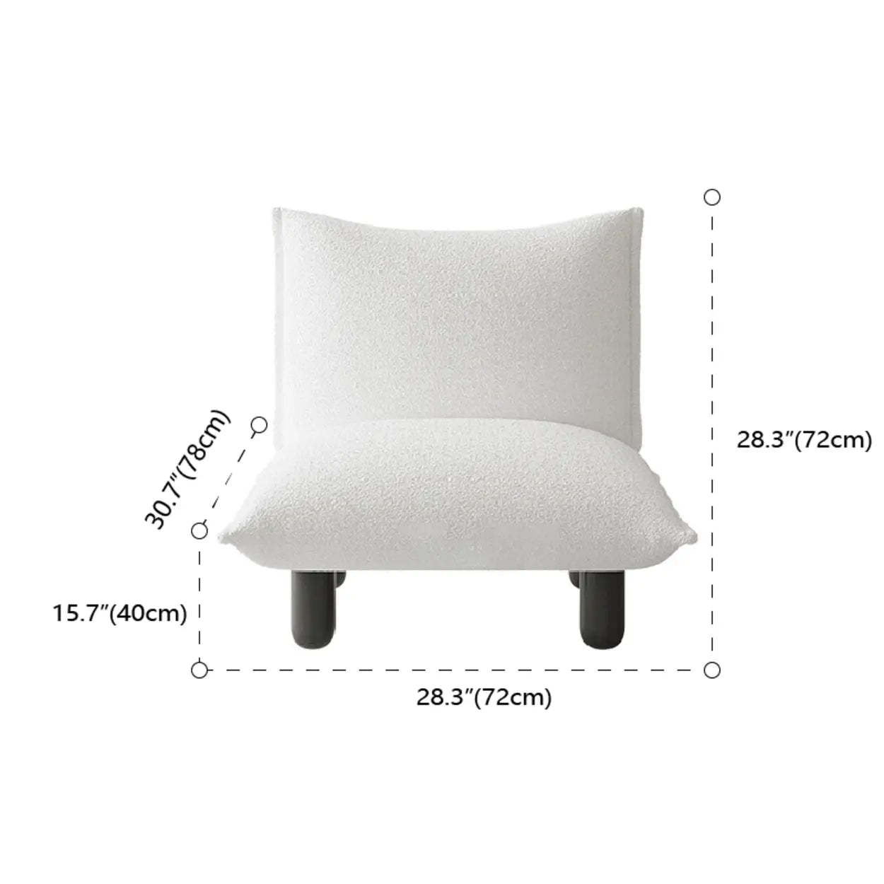 Nordic Black and White Lounge Accent Chair