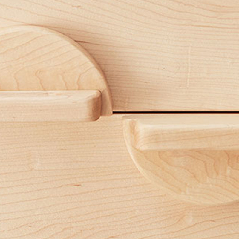 Nordic Maple Wood Knob 2-Drawer Nightstand