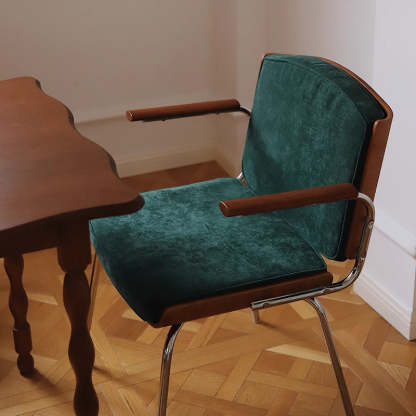 Vintage Wood Plated Iron Dining Chair
