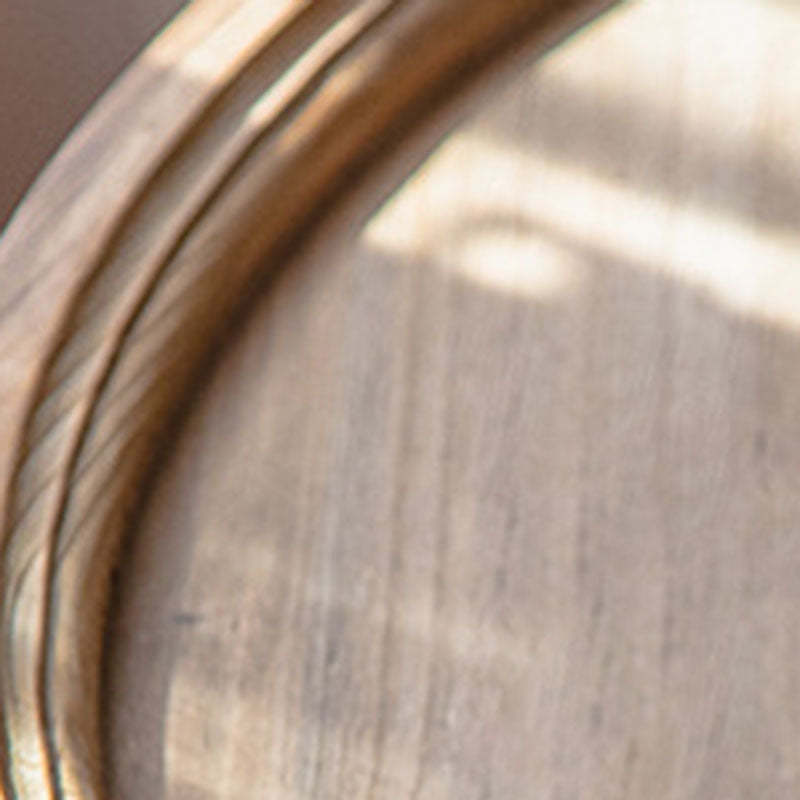 Minimalist Round Wood Iron Coffee Table