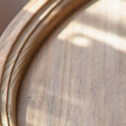 Minimalist Round Wood Iron Coffee Table