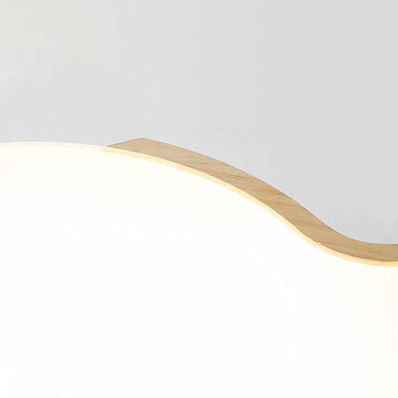 Nordic Wood Cloud Macaron LED Kids Flush Mount Light — Infinitely Dimmable / Green / 110V-120V For US/CA