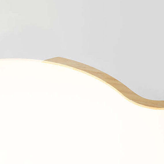 Nordic Wood Cloud Macaron LED Kids Flush Mount Light — Infinitely Dimmable / Green / 110V-120V For US/CA
