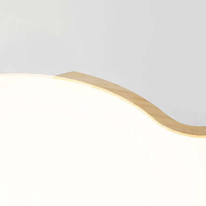 Nordic Wood Cloud Macaron LED Kids Flush Mount Light — Infinitely Dimmable / Green / 110V-120V For US/CA