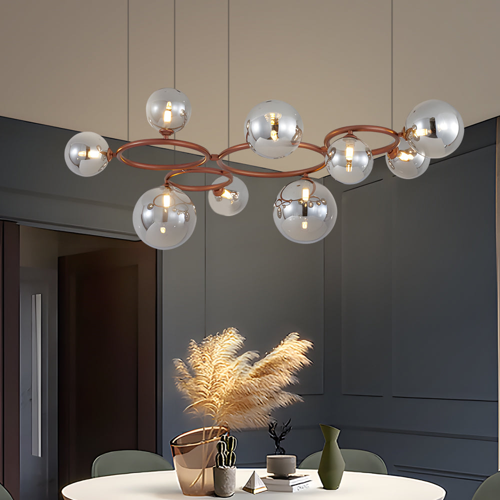 5/7/9-Light Glass Ball Circular Contemporary Chandelier