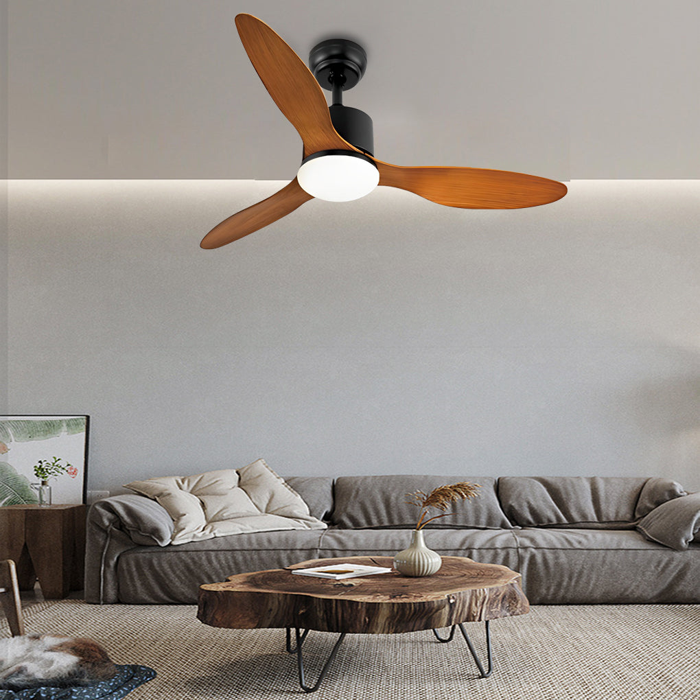 3-Blade Mute Dimmable LED Remote Modern Fan