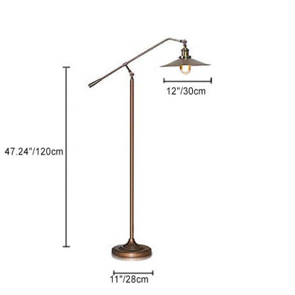 Industrial Bronze Boom Arm Floor Lamp