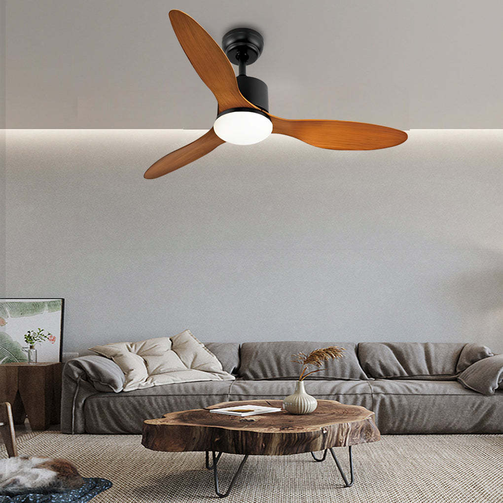 3-Blade Mute Dimmable LED Remote Modern Fan