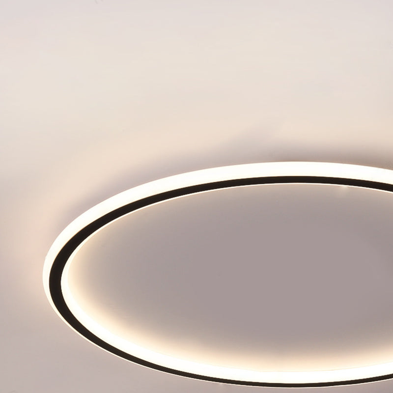 Minimalist Aluminum Circle Silicone LED Flush Ceiling Light