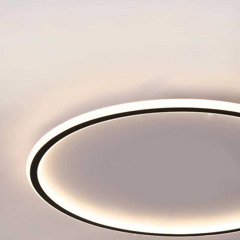 Minimalist Aluminum Circle Silicone LED Flush Ceiling Light