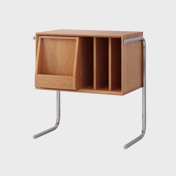 Nordic Wood Steel 2-Tier End Table