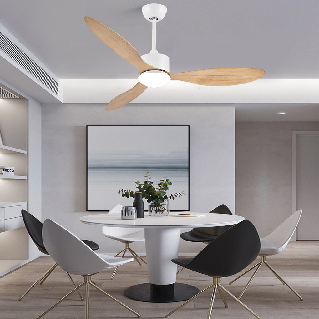 3-Blade Mute Dimmable LED Remote Modern Fan