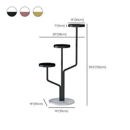 Artistic Tree-Shape Tiered Gold Metal Plant Stand