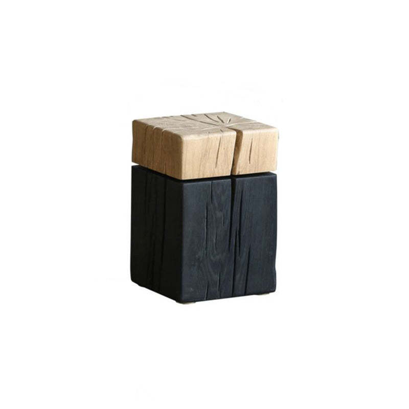 Japanese Crack Design Solid Wood End Table