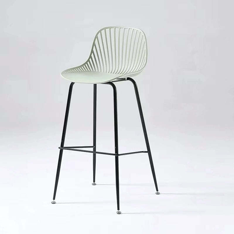 Scandinavian Round Plastic Bar Stool