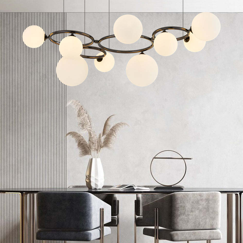 5/7/9-Light Glass Ball Circular Contemporary Chandelier