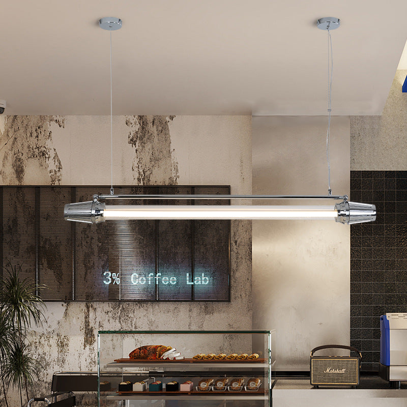 Industrial Aluminum Acrylic LED Island Chandelier