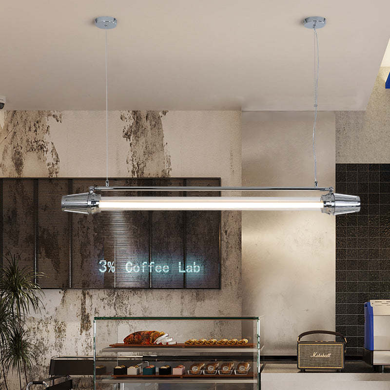 Industrial Aluminum Acrylic LED Island Chandelier
