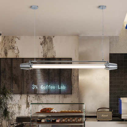 Industrial Aluminum Acrylic LED Island Chandelier