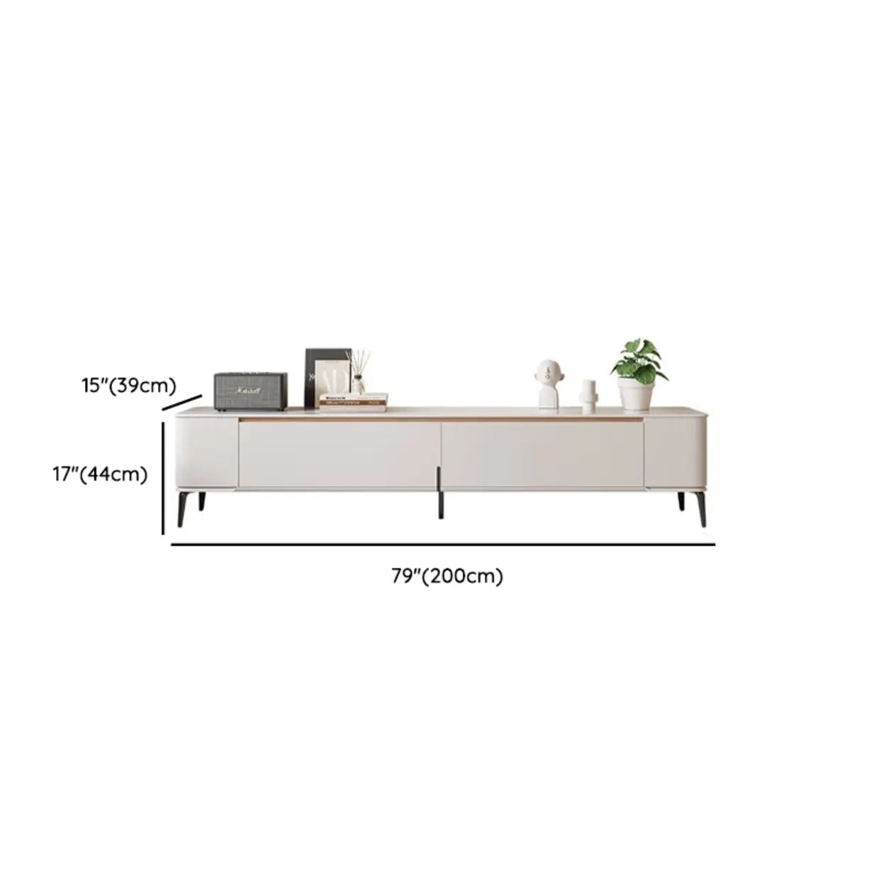 Minimalist White TV Stand