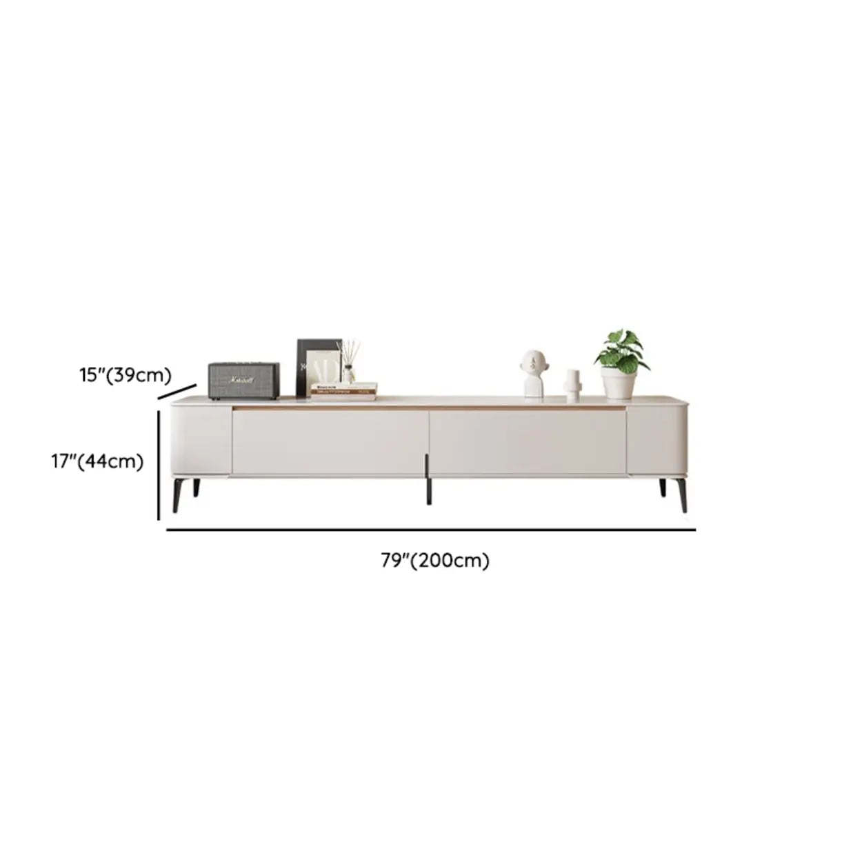 Minimalist White TV Stand