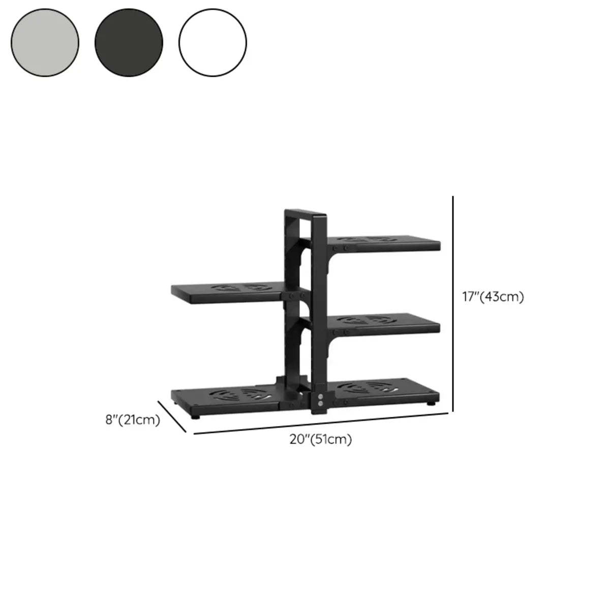 White Rust Resistant Metal Storage Baker's Rack