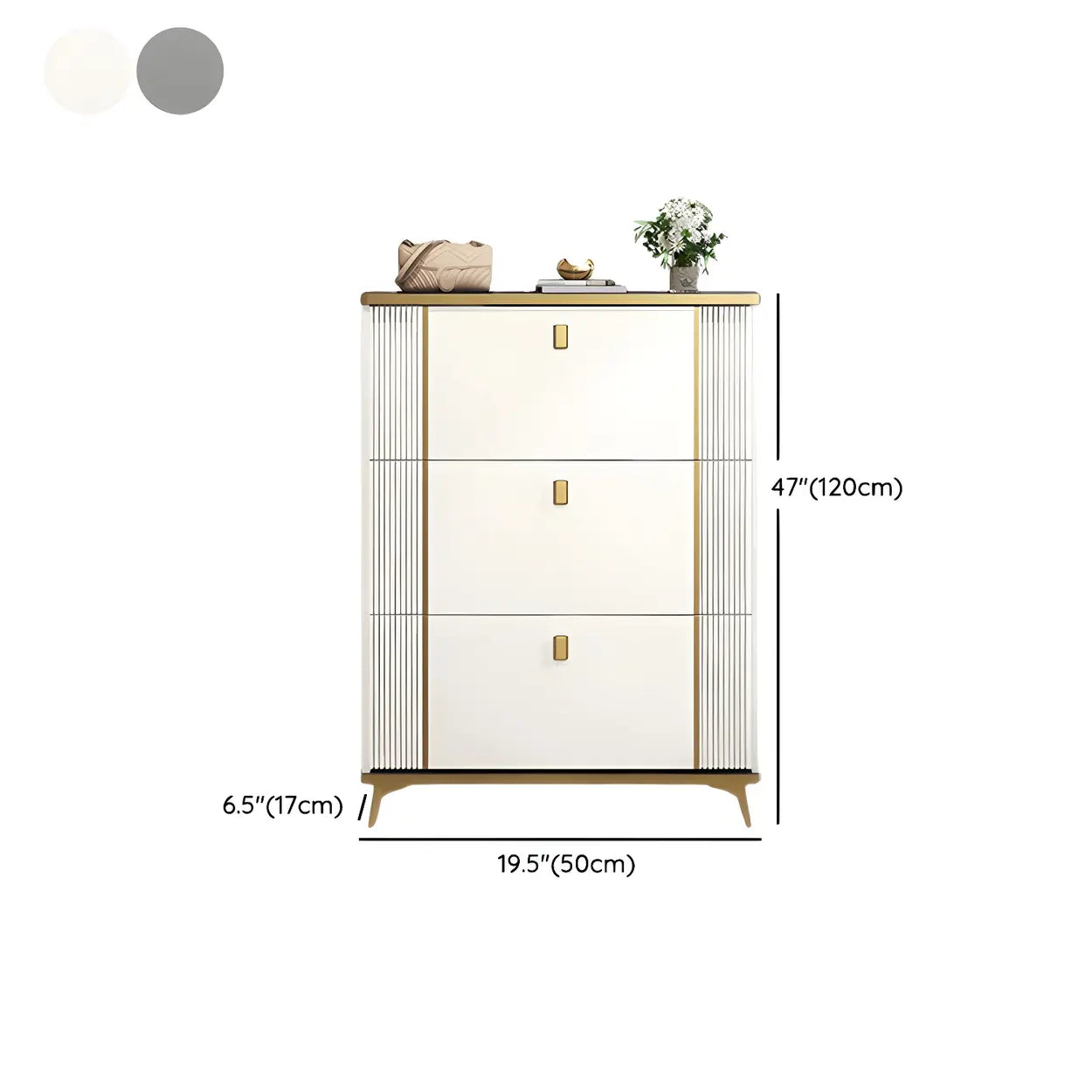 Drop-Front Shoe Storage Cabinet