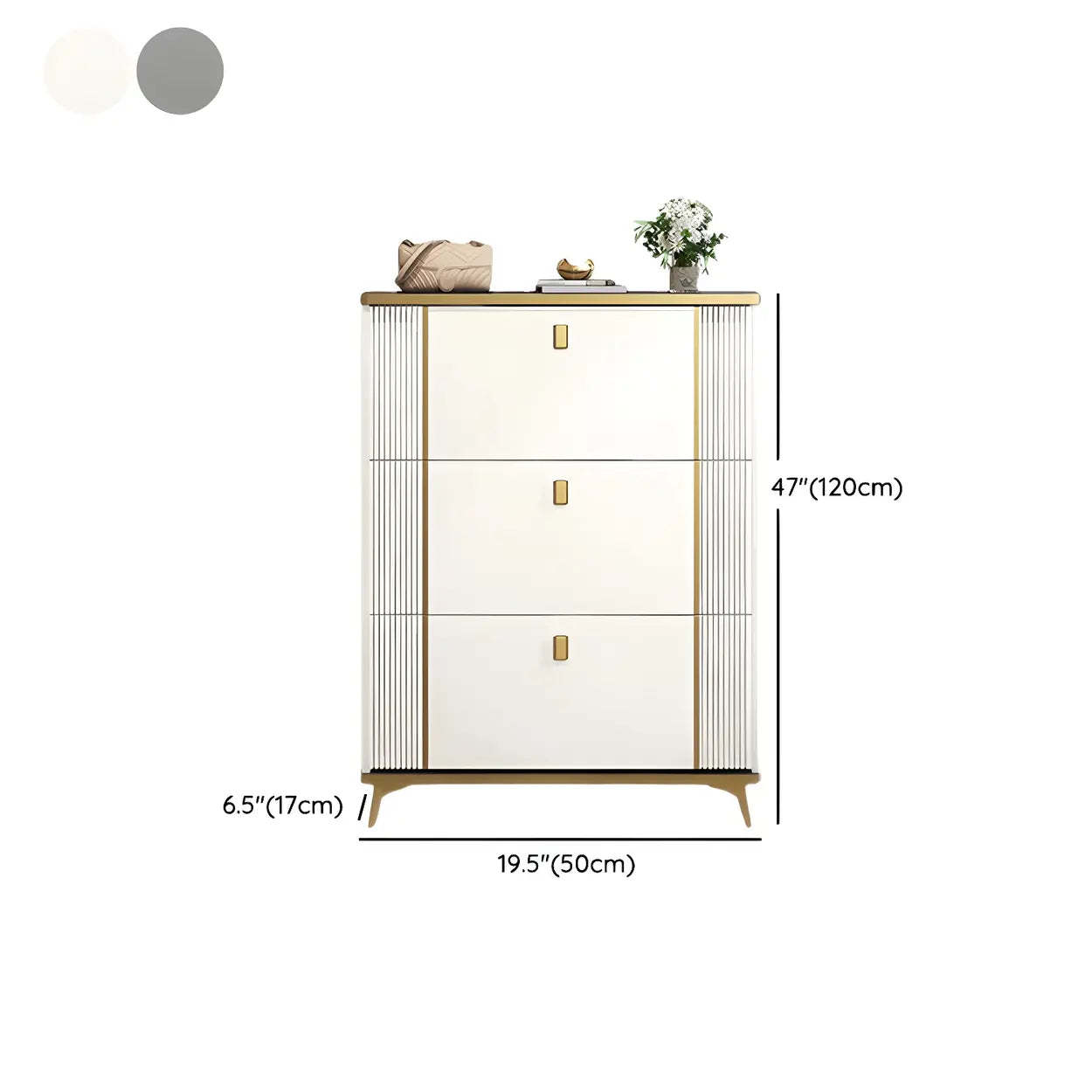 Drop-Front Shoe Storage Cabinet