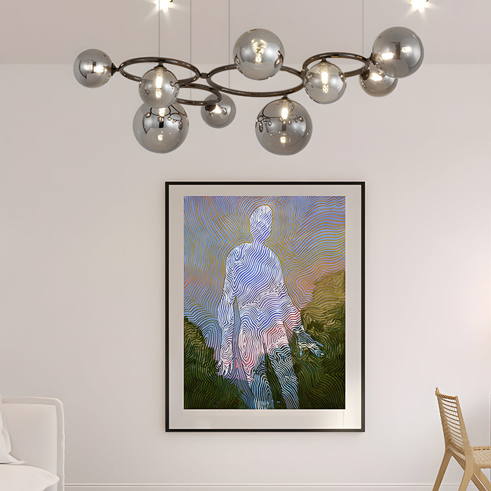 5/7/9-Light Glass Ball Circular Contemporary Chandelier