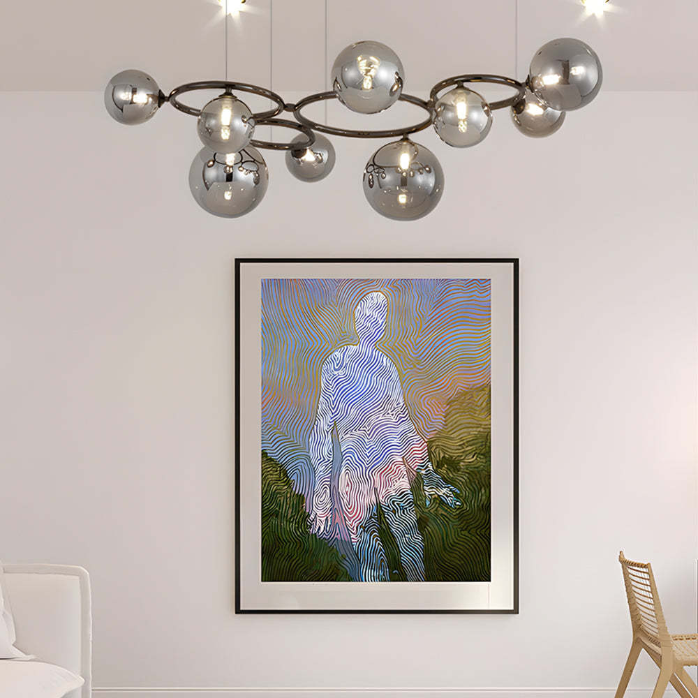 5/7/9-Light Glass Ball Circular Contemporary Chandelier