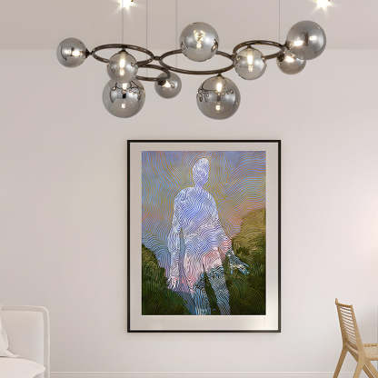 5/7/9-Light Glass Ball Circular Contemporary Chandelier