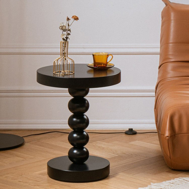 Vintage Round Beaded Wooden Coffee Table